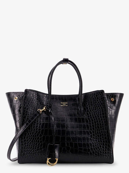 Balenciaga All Hampton Small Leather Shoulder Bag With Croco Effect