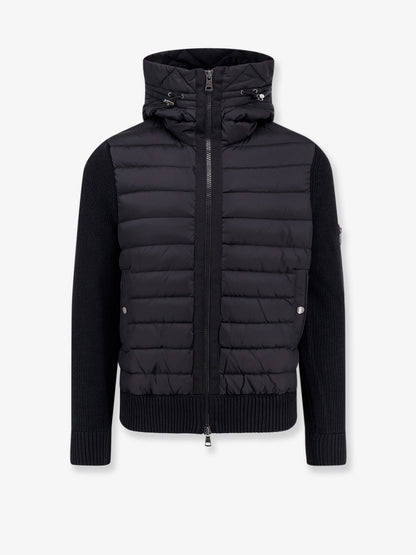 Moncler Woll Blend Cardigan With Padded Inserts