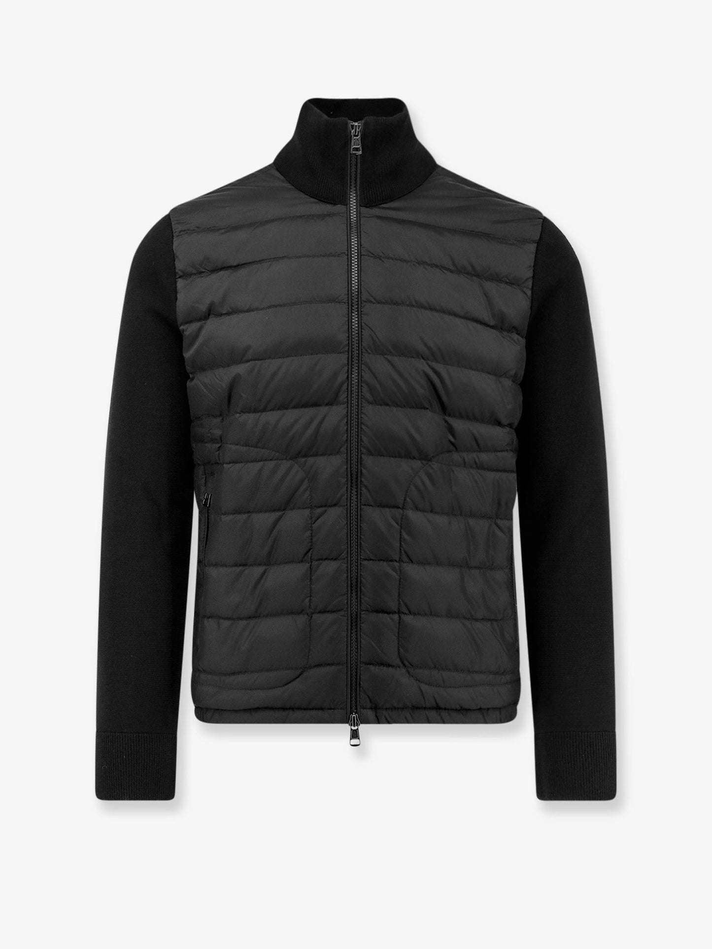 Moncler Padded Wool Blend And Nylon Tricot Cardigan
