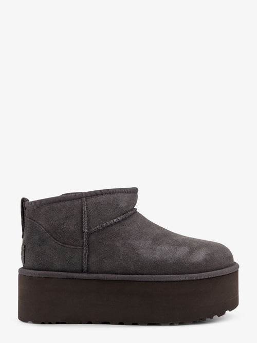 Ugg Classic Ultra Mini Platform suede ankle boots - Charcoal