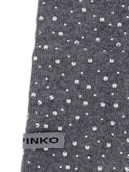 Pinko Svizzera Wool Scarf With Rhinestones