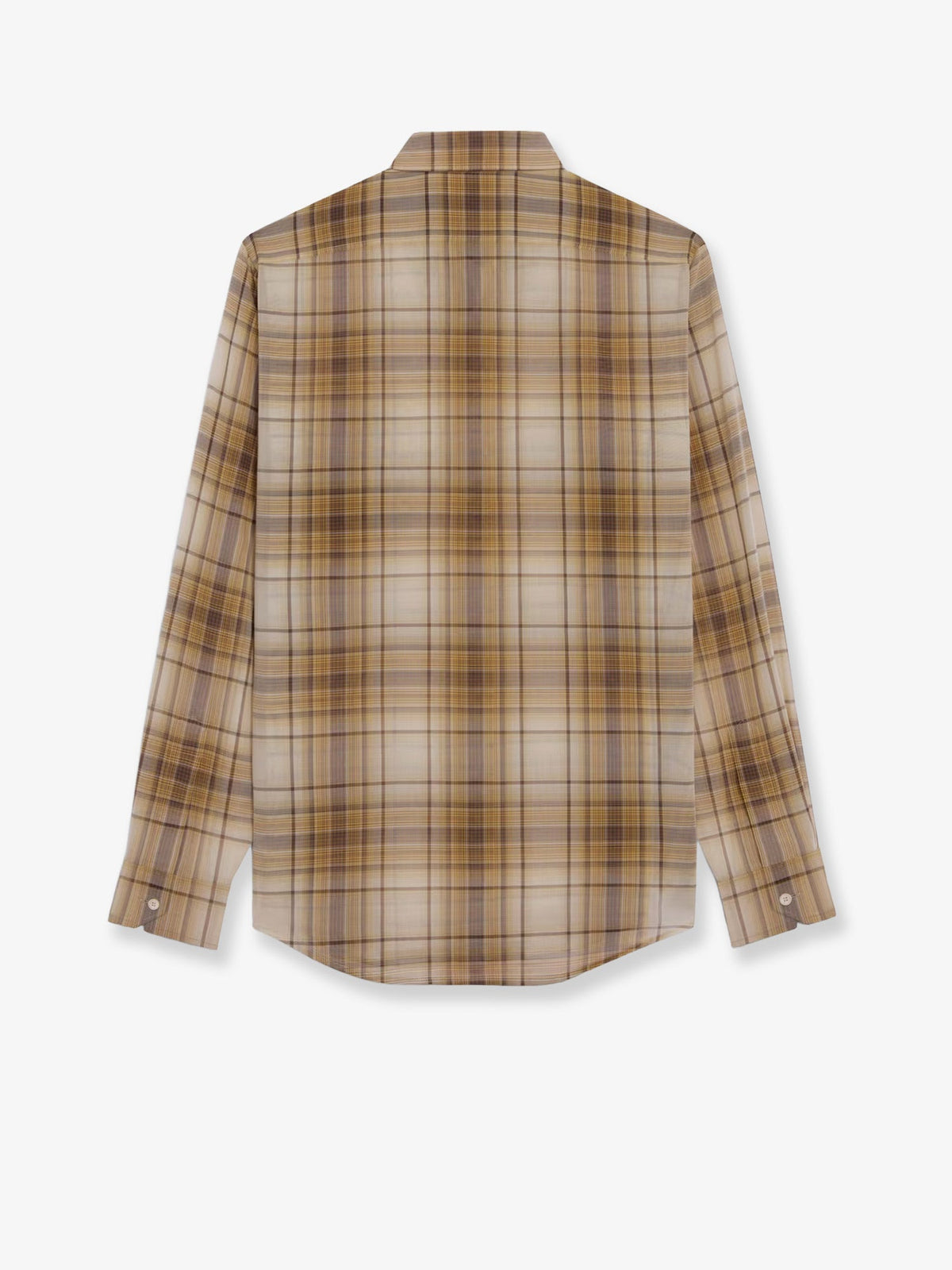Celine Checked cotton shirt - Sable Beige Marron