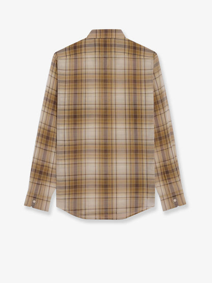 Celine Checked cotton shirt - Sable Beige Marron