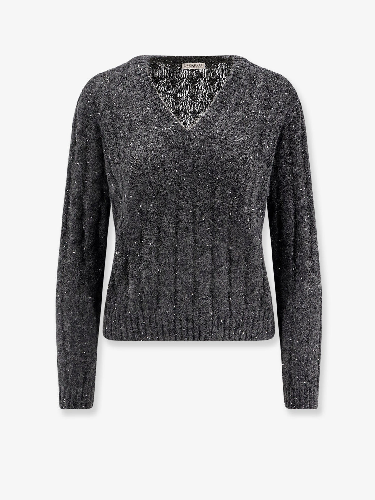 BRUNELLO CUCINELLI - Wool blend sweater with all-over sequins