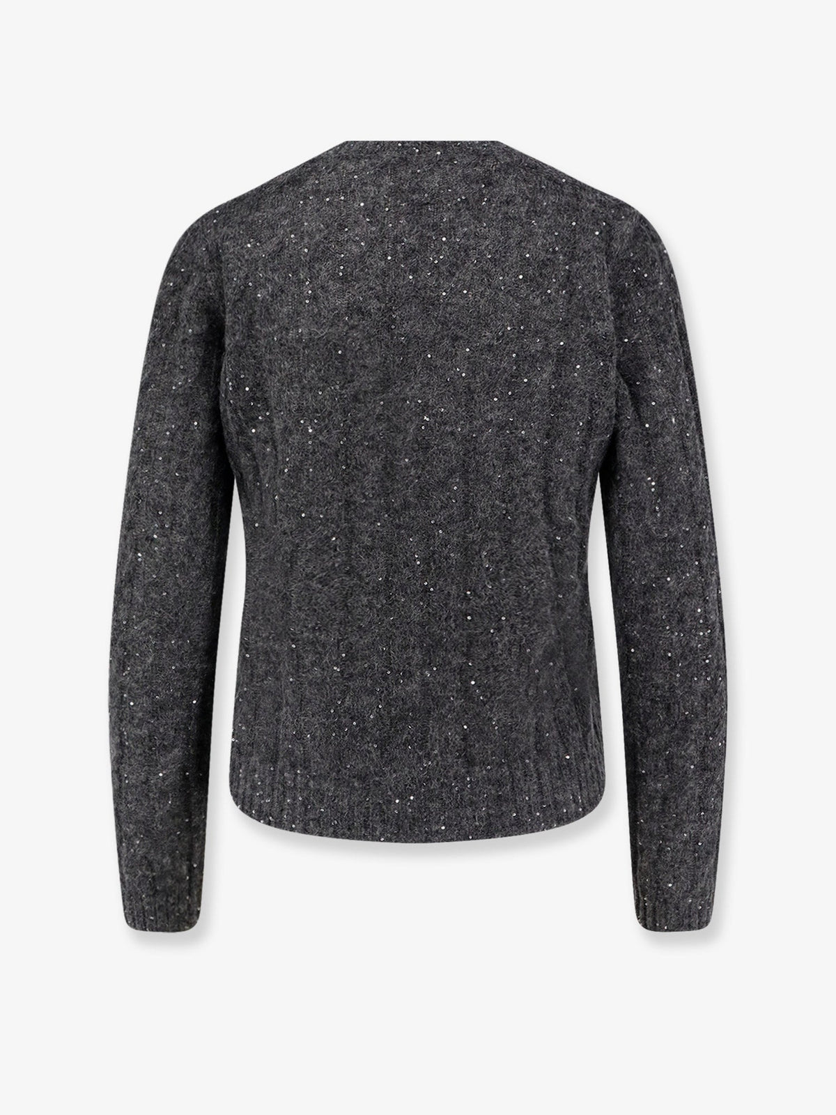Brunello Cucinelli Wool blend sweater with all-over sequins - Antracite