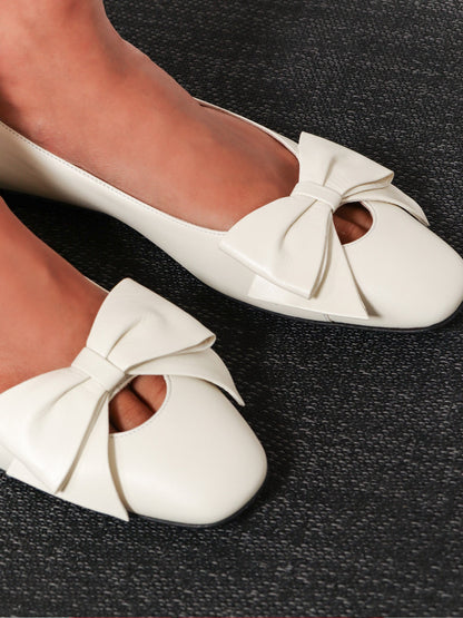 Valentino Garavani Bowow Leather Ballerinas