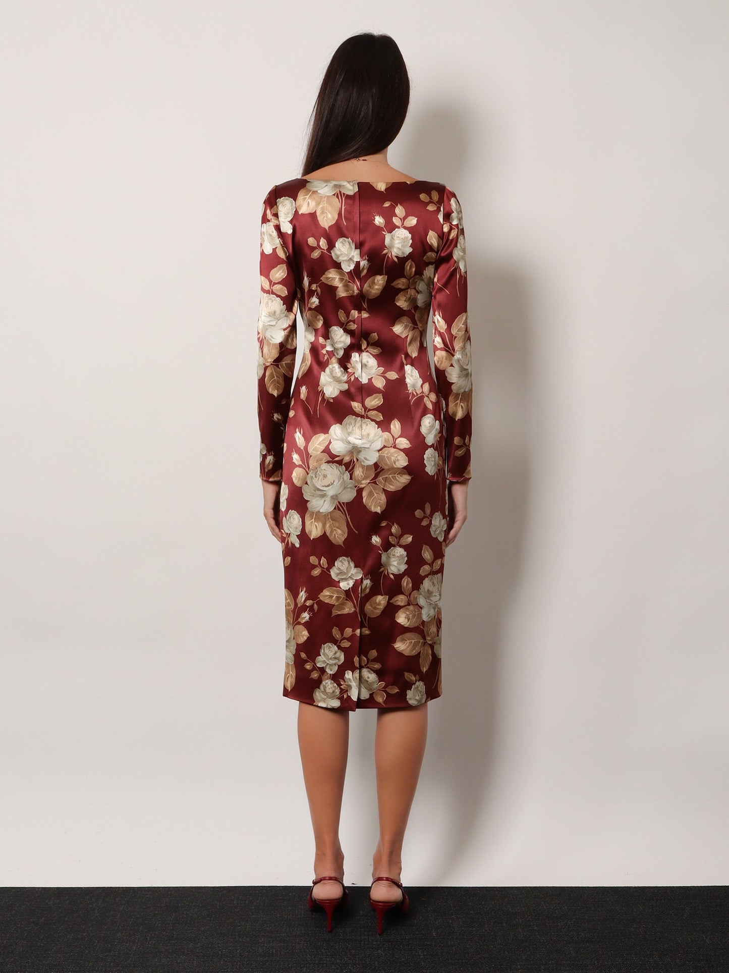 Dolce & Gabbana Midi Dress With Animal Print