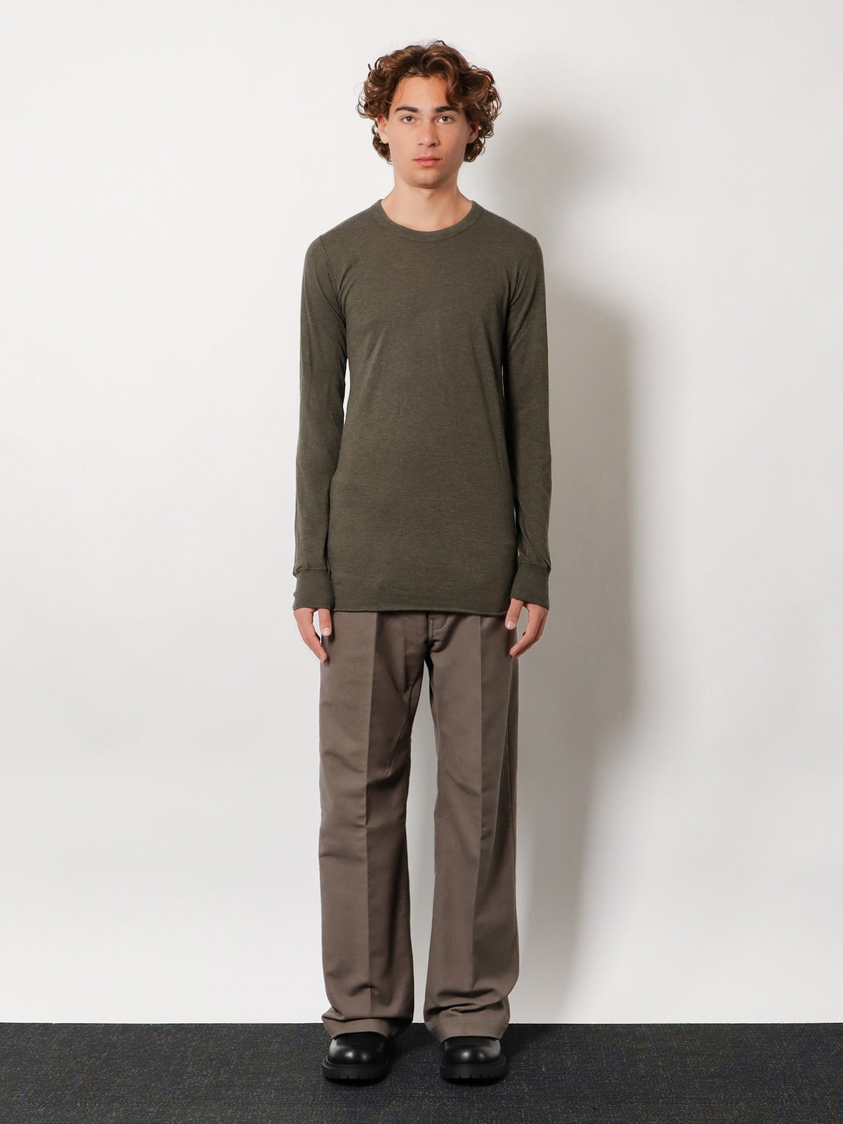 Rick Owens Basic LS T viscose blend T-shirt - Verde