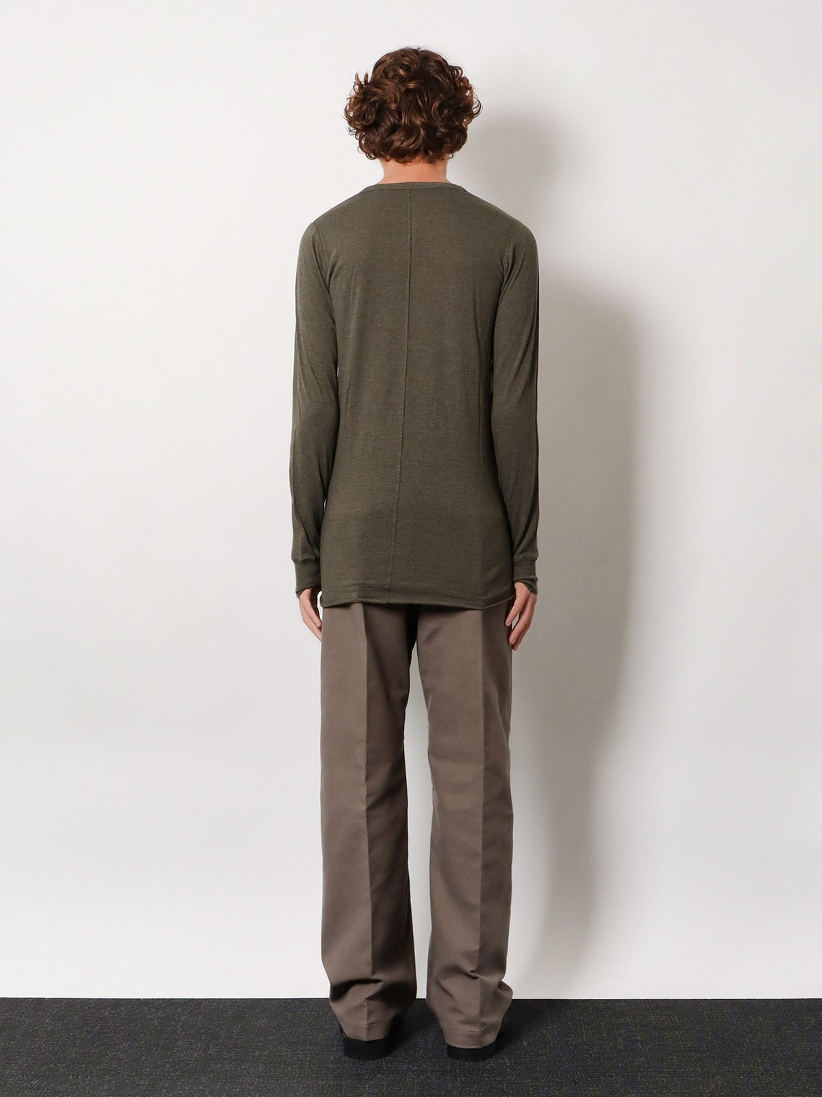 Rick Owens Basic LS T viscose blend T-shirt - Verde