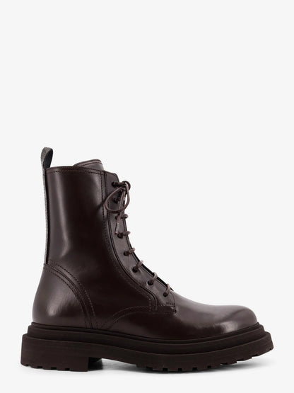 BRUNELLO CUCINELLI - Leather ankle boots