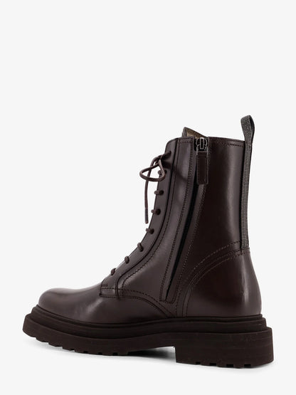 BRUNELLO CUCINELLI - Leather ankle boots