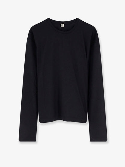 Toteme Classic Long Sleeve Lyocell And Cotton T Shirt