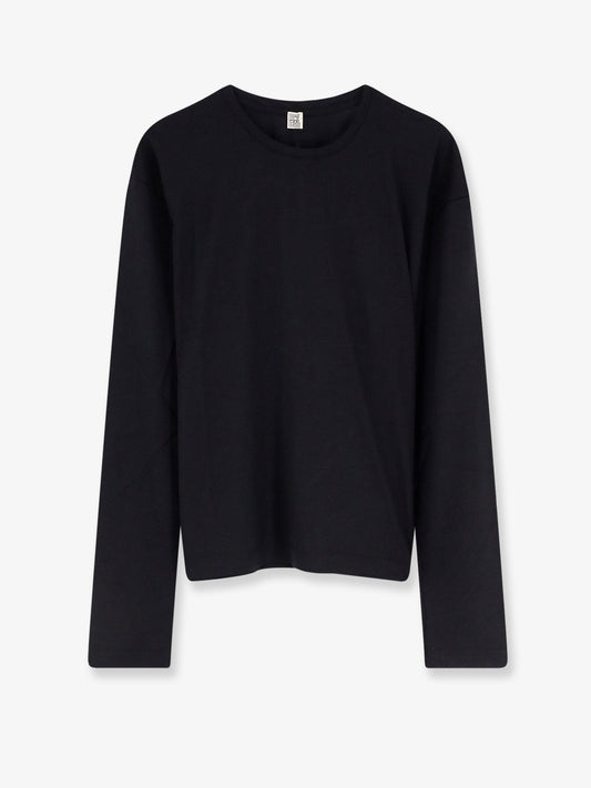 Toteme Classic Long Sleeve Lyocell And Cotton T Shirt
