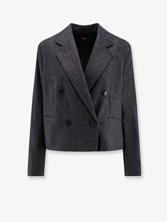 Boss Jafleni Double Breasted Wool Blend Blazer