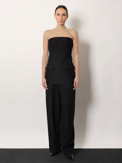 Toteme Viscose and wool trousers - Black