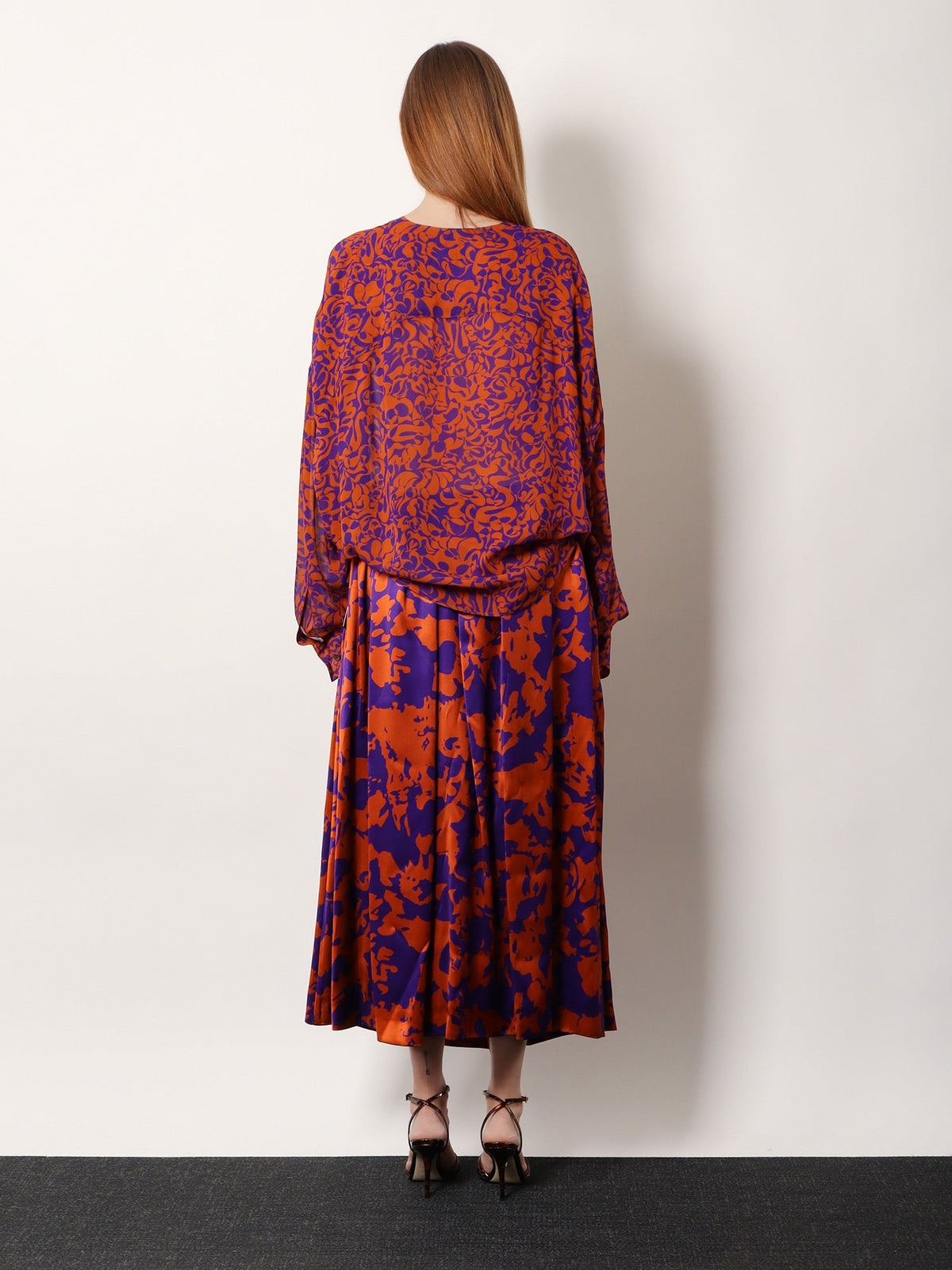 Dries Van Noten Camiel cotton shirt with multicolor print - Orange