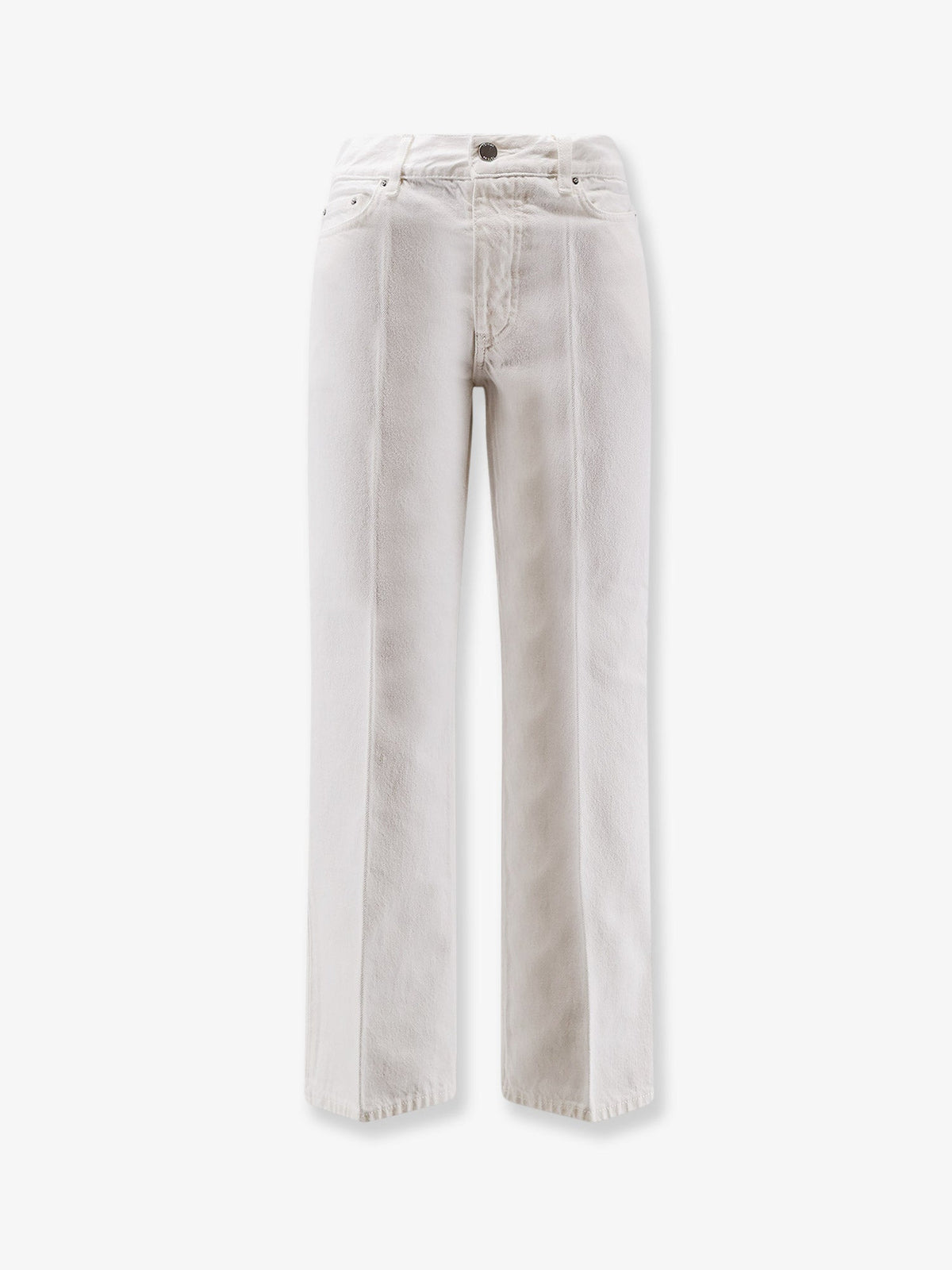 Toteme White denim trousers with flared bottom - Offwhite