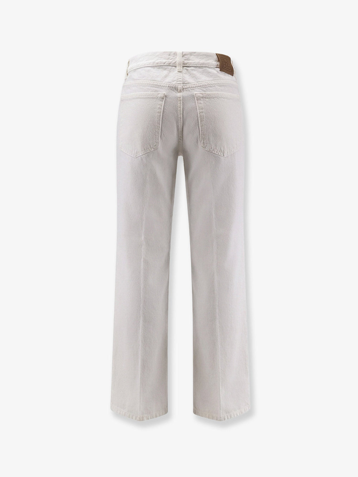 Toteme White denim trousers with flared bottom - Offwhite