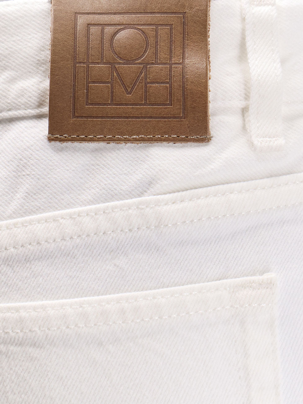 Toteme White denim trousers with flared bottom - Offwhite