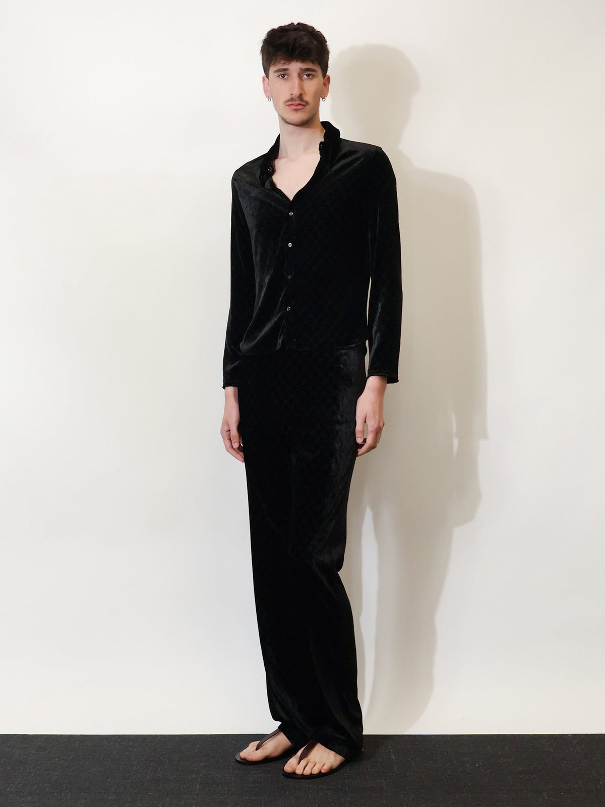 Gucci Stretch GG dévoré velvet shirt - Black