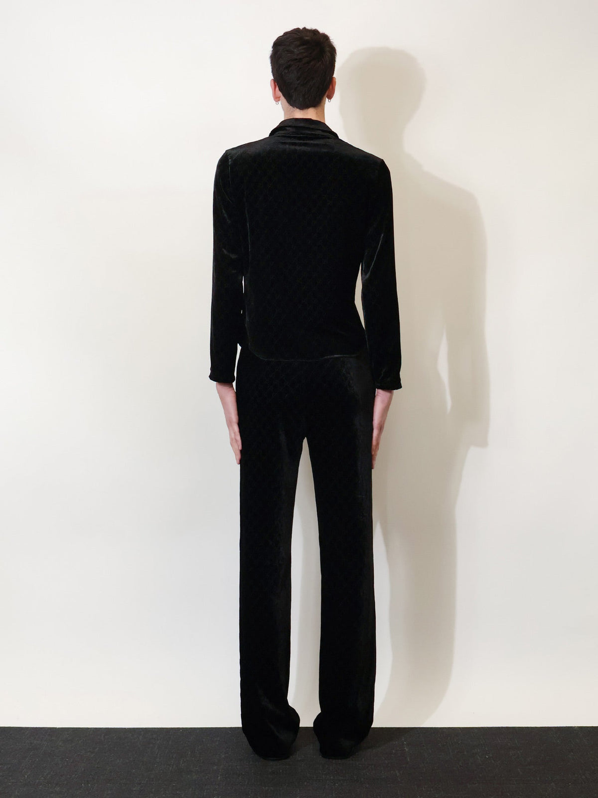 Gucci Stretch GG dévoré velvet shirt - Black