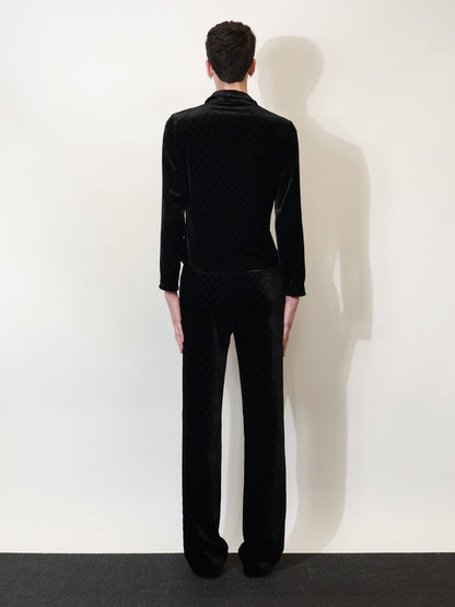 Gucci Stretch GG dévoré velvet shirt - Black