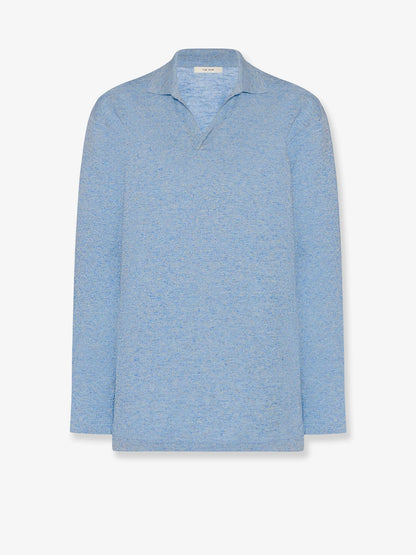 The Row Niosa Polo Shirt In Cotton And Linen