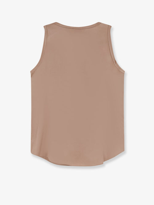 Brunello Cucinelli Stretch silk tank top - Pralines