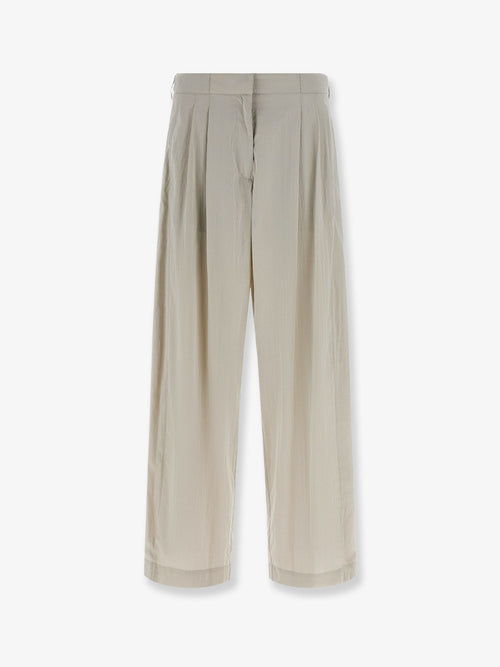 The Row Iven silk and nylon trousers - Smoke Grey