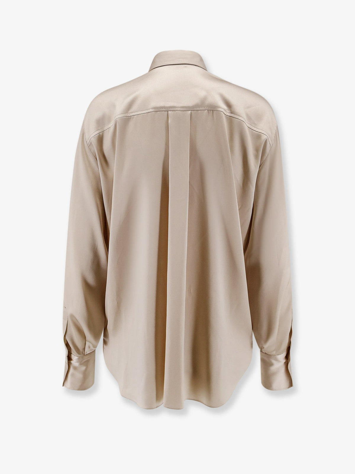 Brunello Cucinelli Silk shirt with Monili detail - Sand