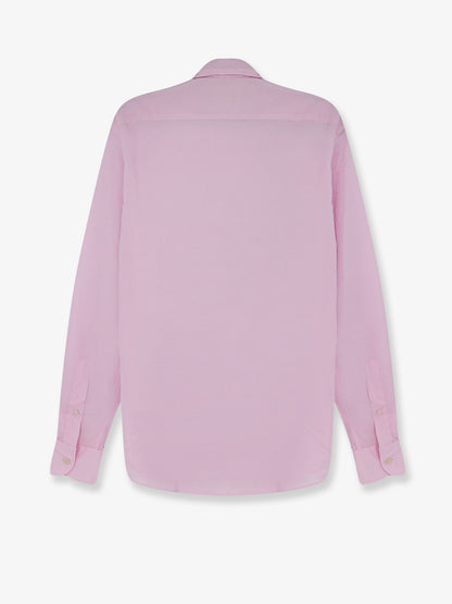 MC2 Saint Barth Cotton shirt with front embroidered logo - Pink