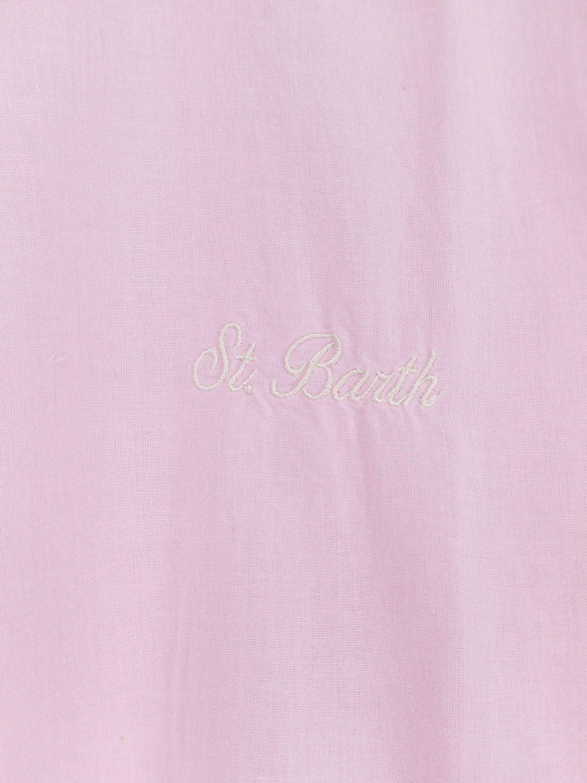 MC2 Saint Barth Cotton shirt with front embroidered logo - Pink
