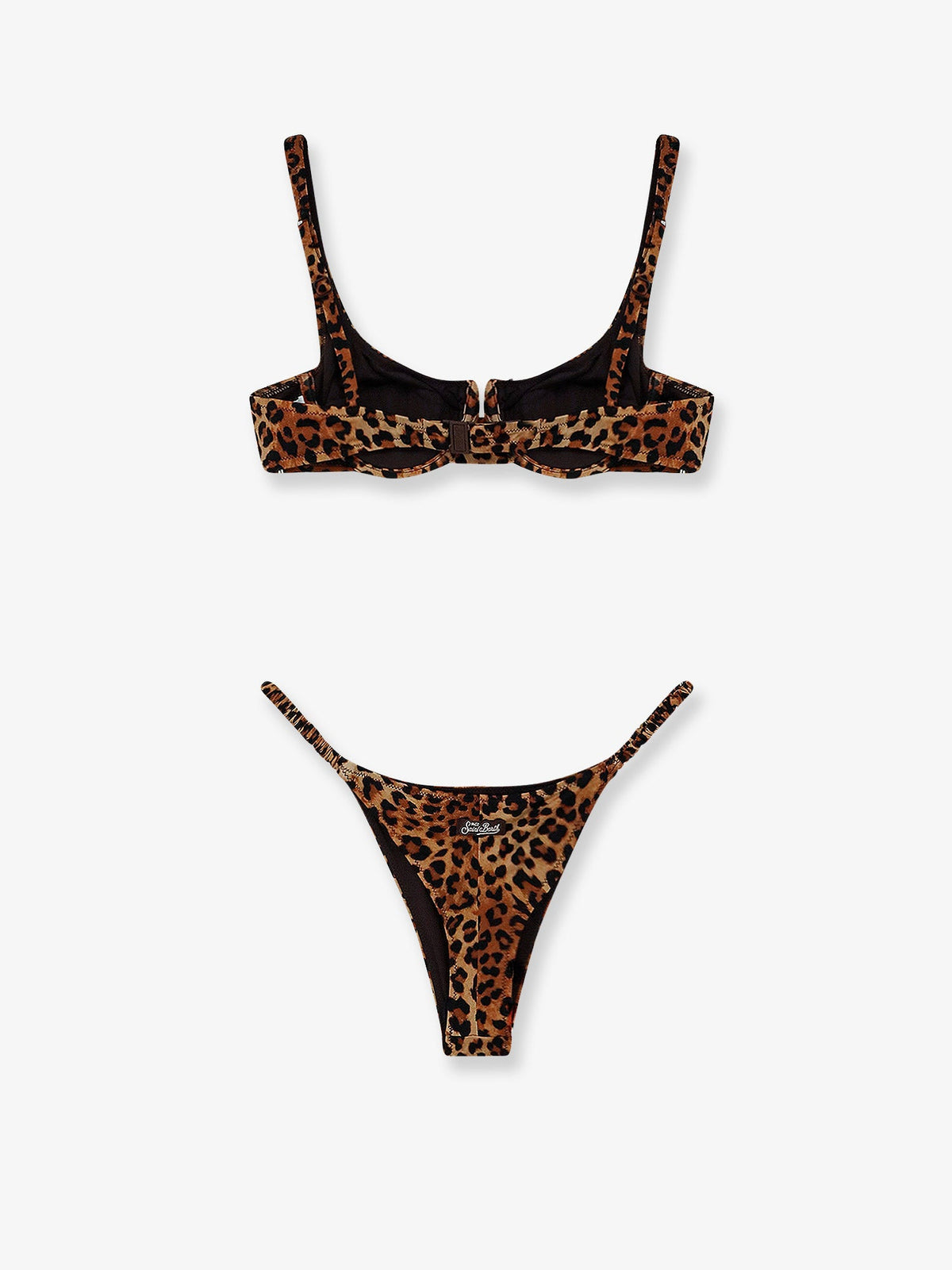 MC2 Saint Barth Perlamir nylon bikini with animal print - Sandleopard