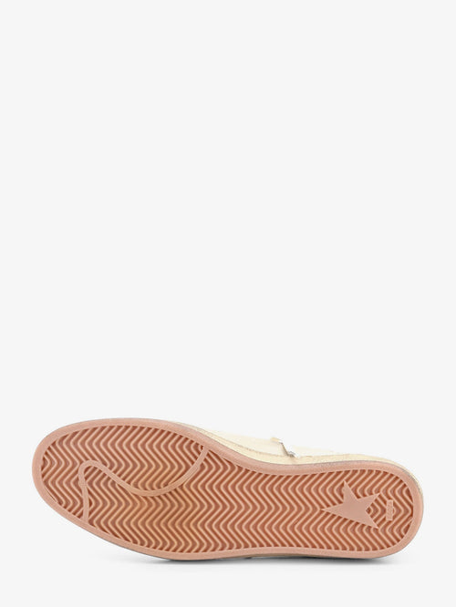 Golden Goose Leather Ballstar with iconic side logo - Creamwhitelight Greymarbleblue
