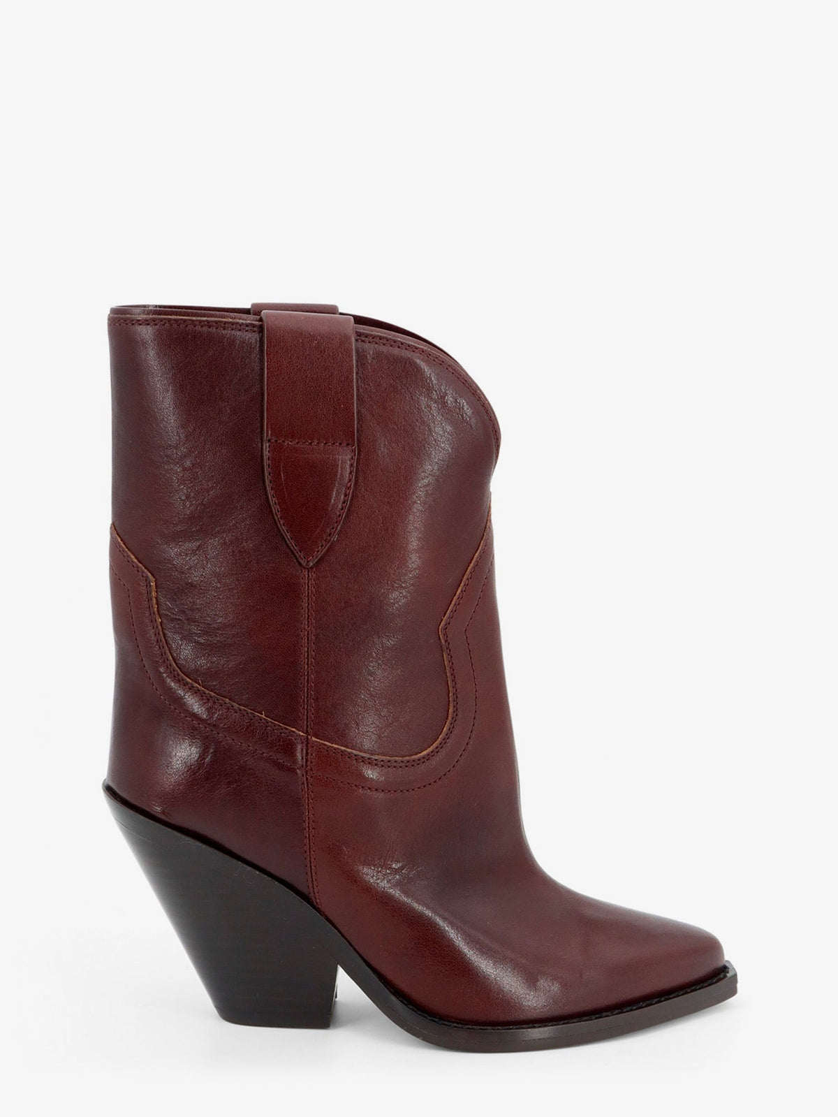 Isabel Marant Leyane leather boots - Mahogany