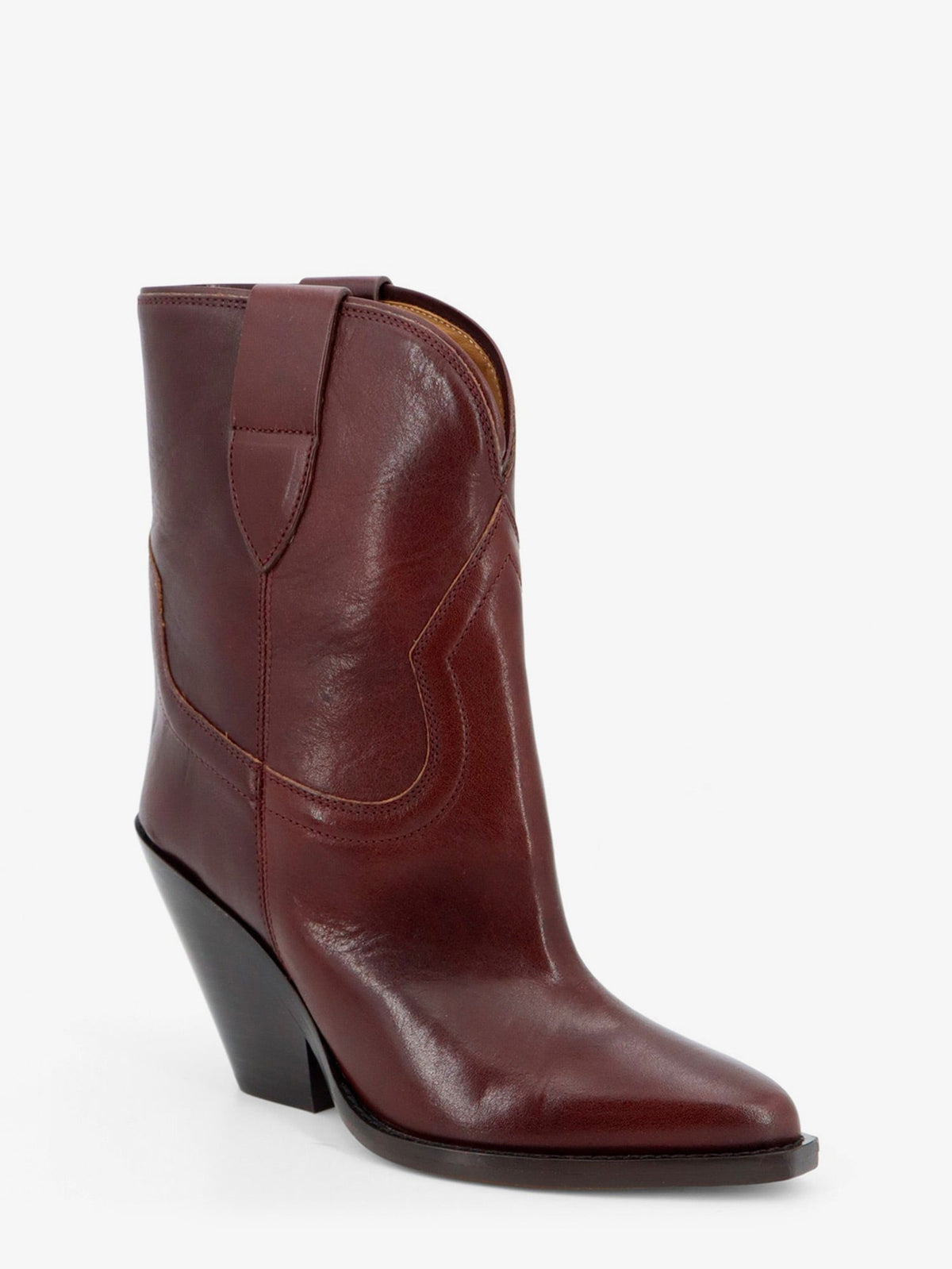 Isabel Marant Leyane leather boots - Mahogany