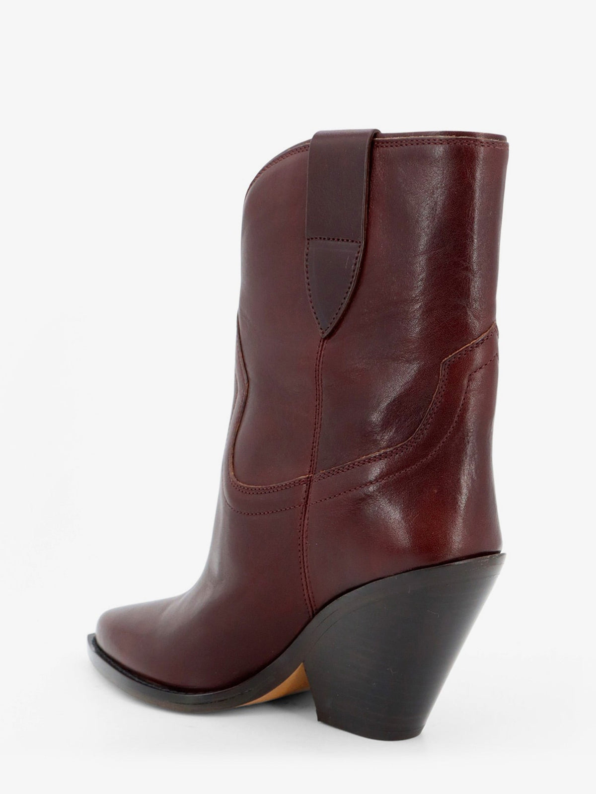 Isabel Marant Leyane leather boots - Mahogany