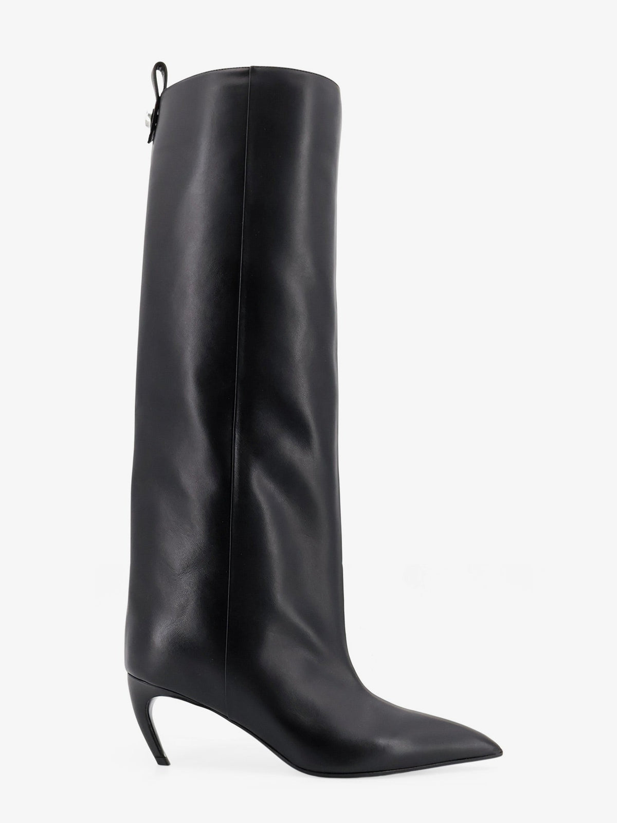 The Attico Lea leather boots - Black
