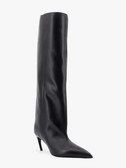 The Attico Lea leather boots - Black