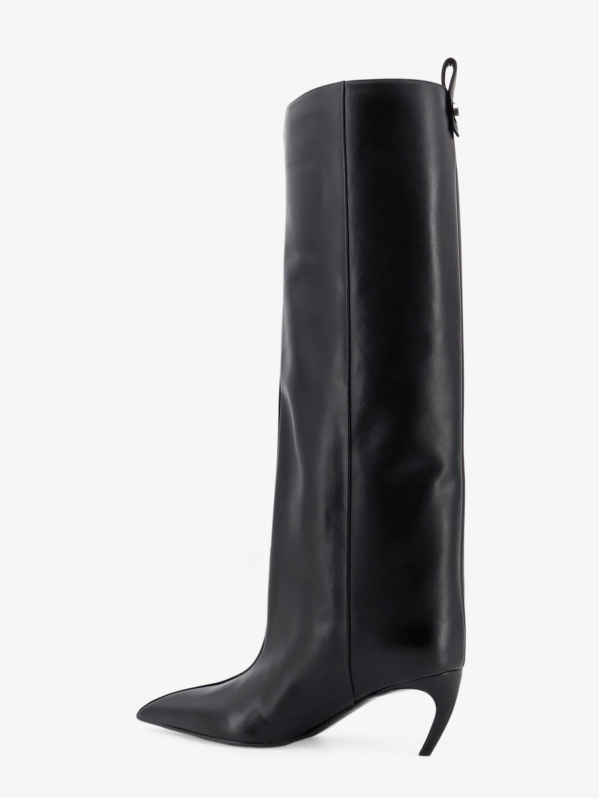 The Attico Lea leather boots - Black