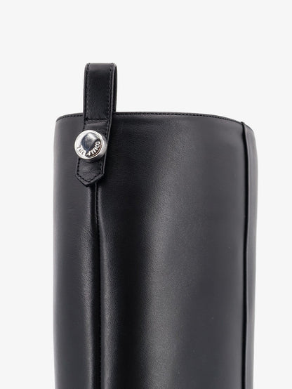 The Attico Lea leather boots - Black
