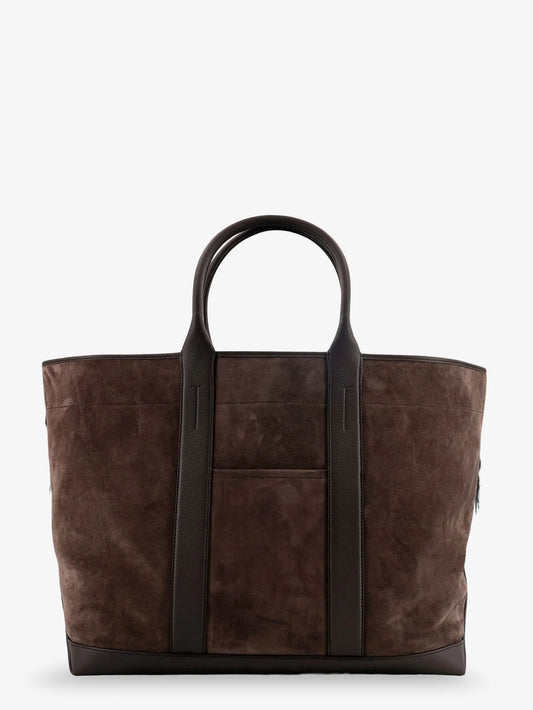 Tom Ford Suede Shopping Bag With Logo Engraved On The Bottom