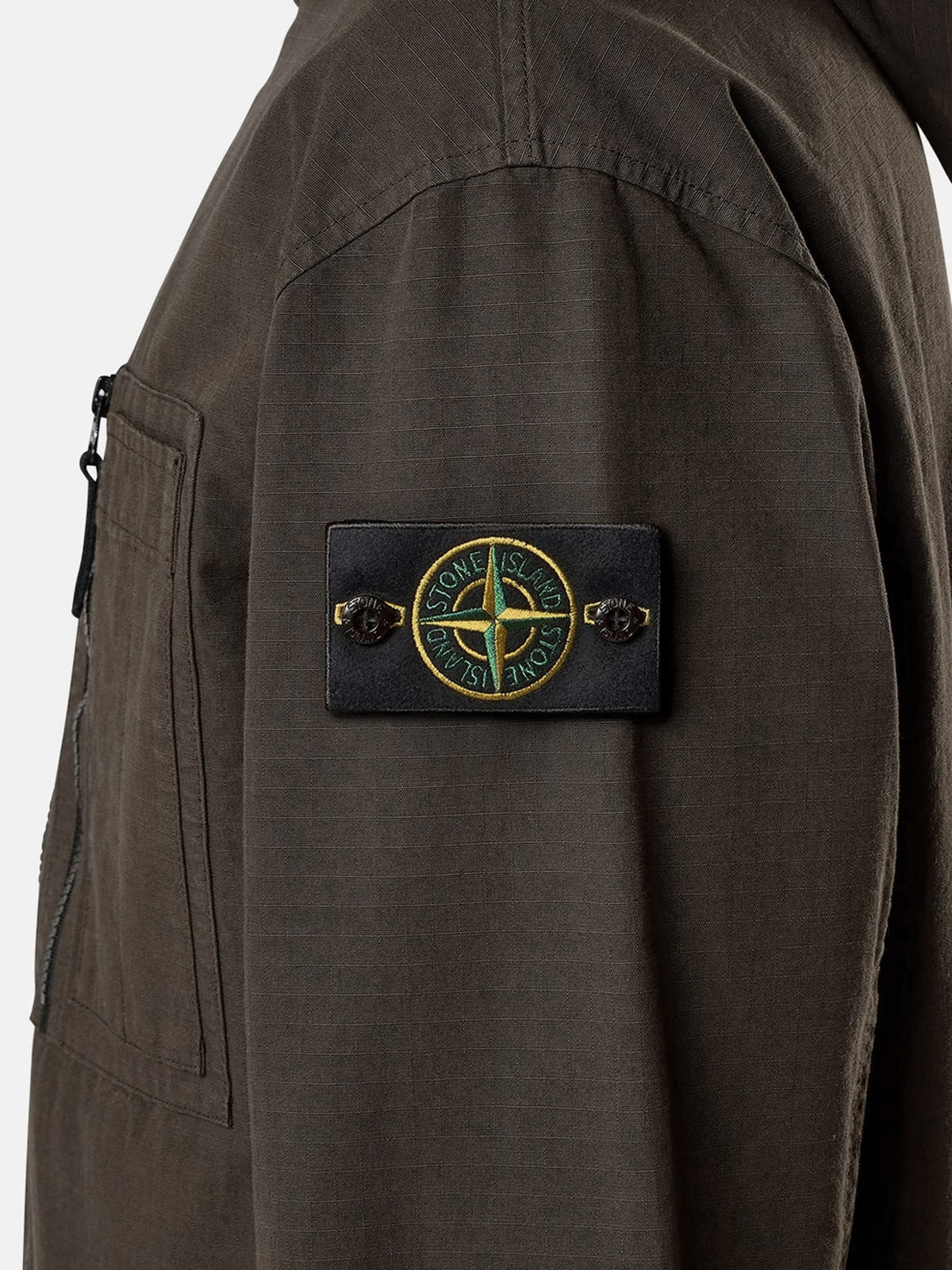 Stone Island Hooded organic cotton jacket - Coal Grey