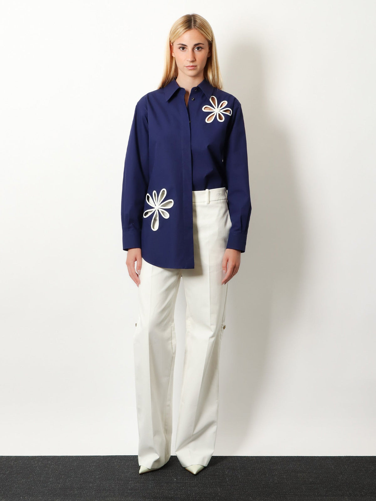 Fendi Technical canvas trousers - White