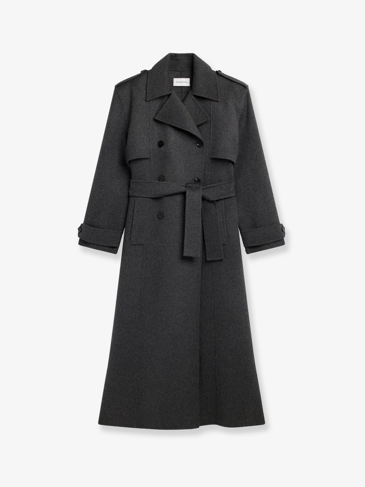 The Frankie Shop Nikola wool and cashmere blend coat - Dark Grey Melange
