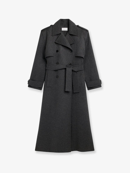 The Frankie Shop Nikola wool and cashmere blend coat - Dark Grey Melange