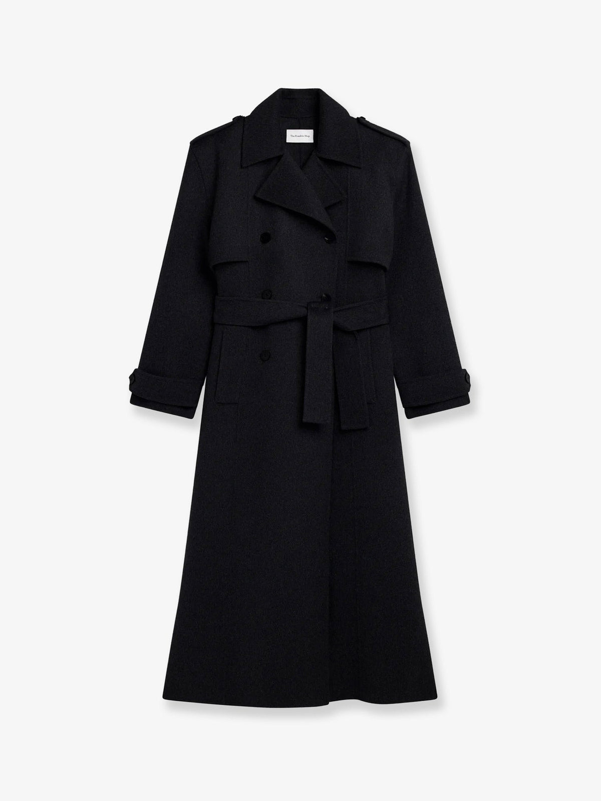 The Frankie Shop Nikola wool and cashmere blend coat - Black