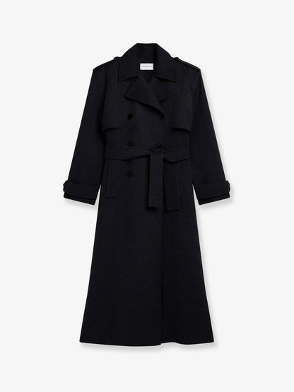 The Frankie Shop Nikola wool and cashmere blend coat - Black