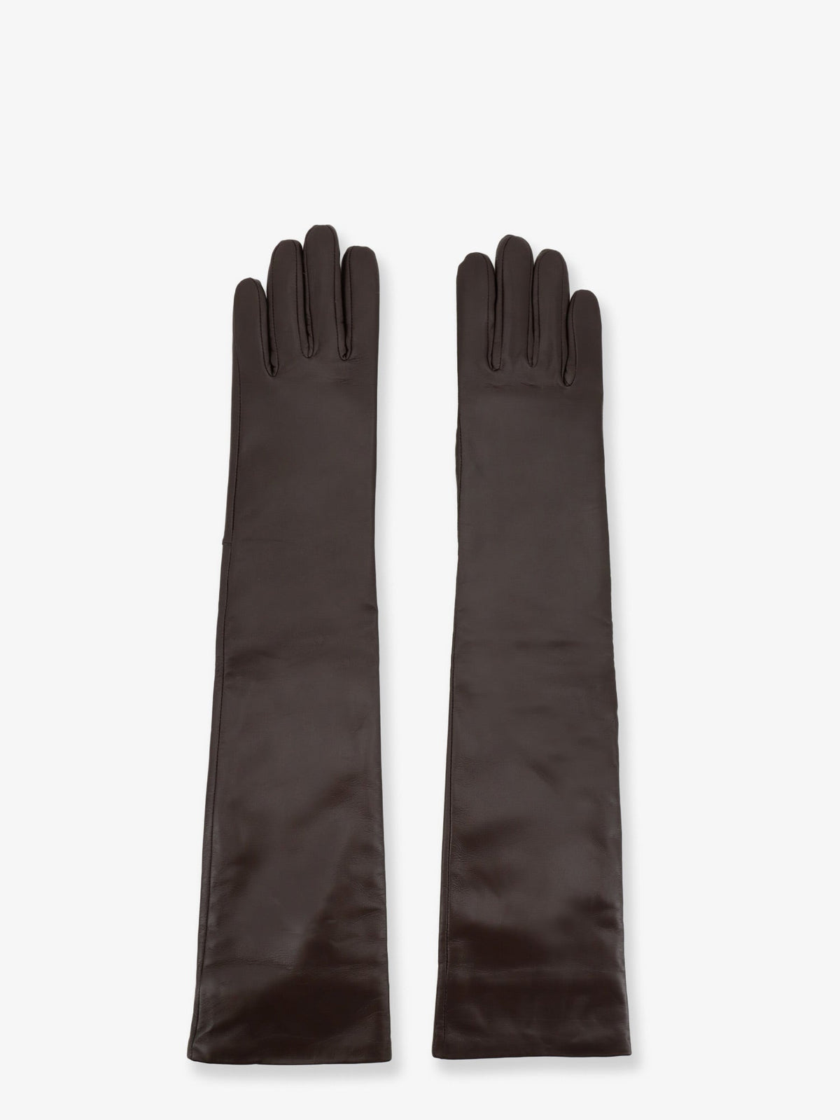 The Frankie Shop Veneto leather gloves - Dark Brown