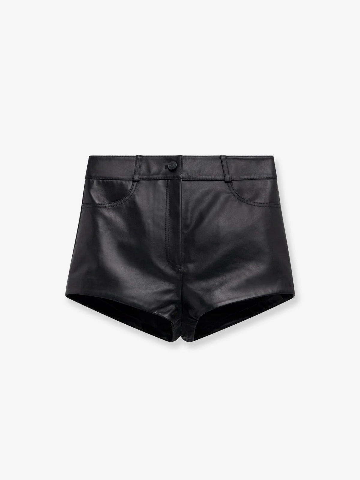 The Frankie Shop Loen leather shorts - Black